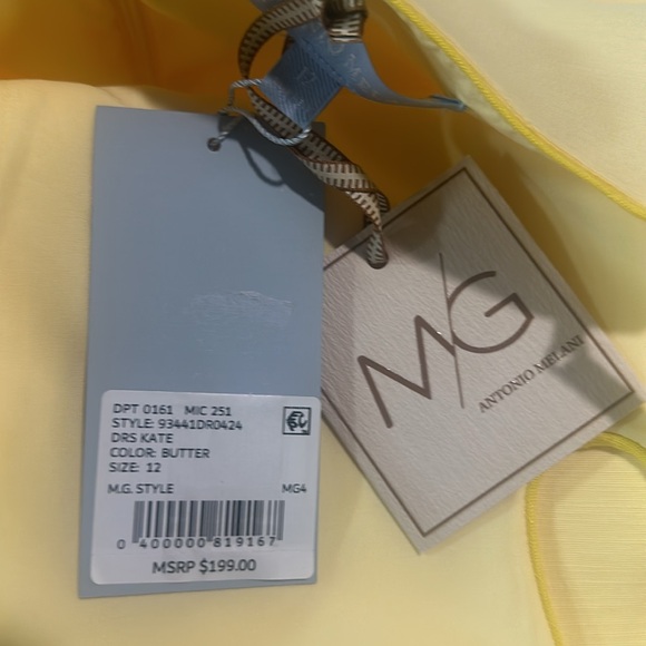 NWT ANTONIO MELANI x M.G. Style Kate Square Neckline Midi Dress - Picture 5 of 9